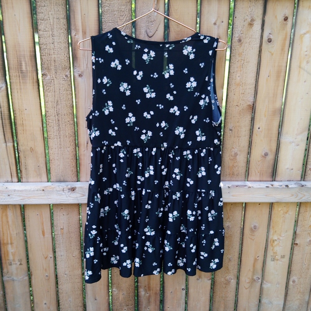 Perfect Peach Flowy Floral Print Pattern Tank Top… - image 7